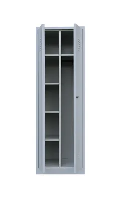 Produktbild von Kleider-Wäsche-Schrank mit Garderobenteil Spind Spindschrank 2 Abteile 510710