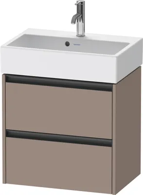 Produktbild von Duravit Ketho.2 Wastafelonderkast 58,4x39x54,9 cm Mat Basalt