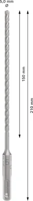 Obrázek produktu pro Vrták Bosch PRO SDS Plus-5X,5x150x210mm