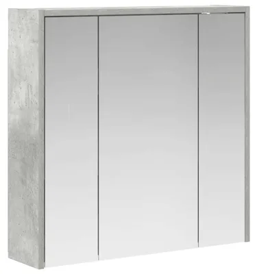Image de Armoire Miroir de Salle de Bain Gris béton 63,5 x 16 x 62,5 cm