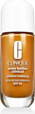 Produktbild von Clinique Even Better Clinical Vitamin Makeup SPF 50, Pumpenflasche, Flüssigkeit, Mischhaut, trockene Haut, normale Haut, ölige Haut, Empflindliche Haut, Aufhellend, Feuchtigkeitsspendend, Schutz, Glättend, Licht, Mittel, Kühl