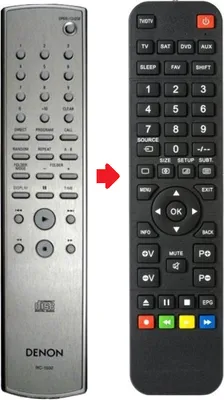 Produktbild von Ersatz Fernbedienung Denon RC-1032 | RC-1032