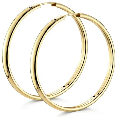 Produktbild von Materia Goldene Creolen Damen groß 48mm Durchmesser 925 Echtsilber SO-475