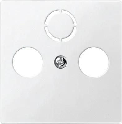 Produktbild von Merten Zentralplatte f.Antennen- 297519 Steckdose polarweiß System M