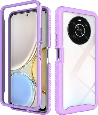 Produktbild von Huawei Honor X9 Hülle, Hybrid Transparente Rückseite Robust TPU Bumper Rutschfest Stoßfest Schutzhülle für Huawei Honor X9 Lila