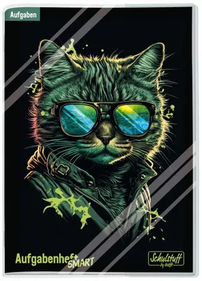 Produktbild von Häfft Schulstuff Hausaufgabenheft SMART "Cool Cat" DIN A5