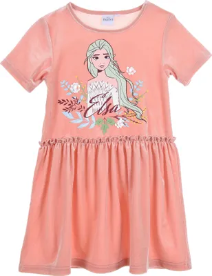 Produktbild von Frozen - Die Eiskönigin Mädchen Abendkleid Kinder Festkleid samt-artig, Farbe:Pink, Größe:128