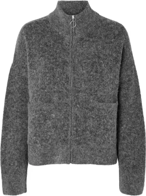 Produktbild von SELECTED FEMME Warmer Knit Cardigan mit Stehkragen und Reißverschluss Größe: XL
