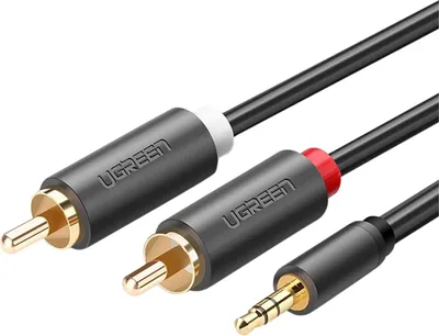 Produktbild von Ugreen Av102 10512 3,5 Mm Miniklinke (Stecker) / 2Rca (Stecker) Kabel 3M - Grau