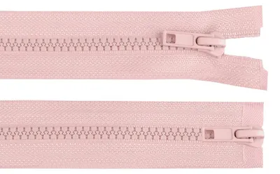 1 Reißverschluss 2-Wege 5mm 70 cm teilbar Autolock Doppelzipper puderrosa