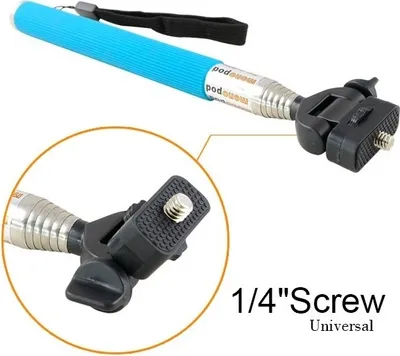 Produktbild von Earldom Blue Selfie Stick Whiteh 3.5 jack - 100 cm extendable