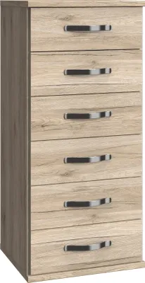 Produktbild von Schubkastenkommode >Duo< in SAN REMO EICHE NACHBILDUNG - 46x106x40cm (BxHxT)