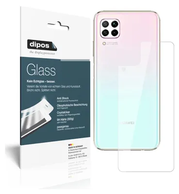 Produktbild von 2x Schutzfolie für Huawei P40 Lite Rückseite - Anti-Shock 9H Folie dipos Glass Kunststoffglas