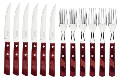 Produktbild von Tramontina Steakbesteck Pizzabesteck, 12-teiliges Set, für 6 Personen, Steakbest