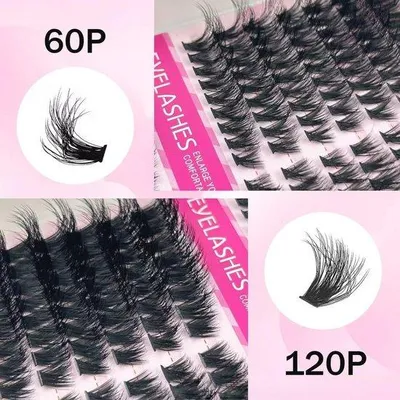 Productafbeelding van Famanu wimpersets voor wimperverlenging, clusterwimpers - 238 stuks, 60D + 120D, 8-16 mm
