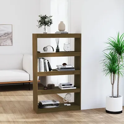Produktbild von vidaXL Bücherschrank/Raumteiler Honigbraun 80x30x135,5 cm Kiefernholz - Bücherschrank - Bücherschränke - Bücherregal - Aufbewahrungsschrank