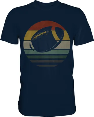 Produktbild von Retro American Football T-Shirt – Navy / 3XL