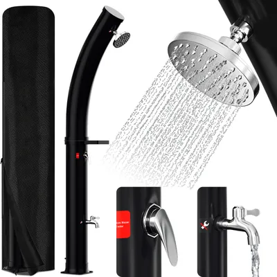 Produktbild von Jayseuw 35L Solardusche Gartenduschen Pooldusche Außendusche Solar Dusche gebogen mit Schutzhülle