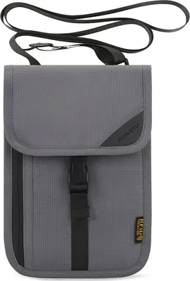Produktbild von INF RFID-Halsbrieftasche für Reisepass Dunkelgrau