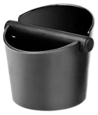 Espresso Knock Box Edelstahl 12,5 cm mittel schwarz