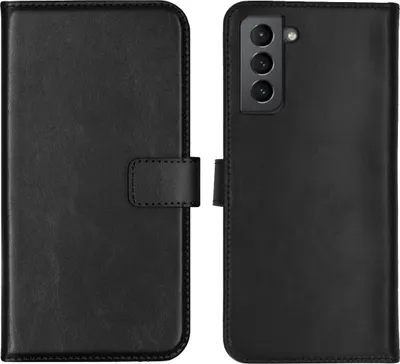 Produktbild von Selencia Echtleder Klapphülle Samsung Galaxy S21 - Schwarz