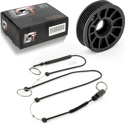 Produktbild von Fensterheber Reparatur Set Seilzug Rolle vorne für VOLVO C70 II 2 CABRIO 06-13