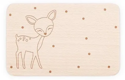 Produktbild von Holzfrühstückstisch für Kinder | Gekräftetes Holzplank mit Tiermotiv für Kinder | Geschenk für Taufe, Geburtstag und Weihnachten
