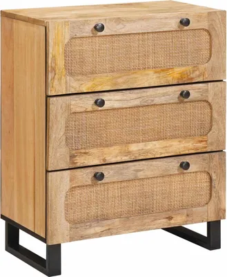Produktbild von vidaXL Sideboard 2 pcs Braun 60 x 33 x 75 cm Massivholz Mango