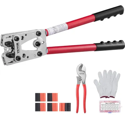 Immagine prodotto di VEVOR pinze a crimpare pinze per capicorda 6-50 mm², pinze per crimpare i cavi della batteria pinza per terminali della batteria, utensile per crimpare, pinze per terminali in rame pinza per tagliare cavi