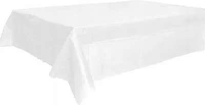 Image de Nappe en plastique 120 x 180 cm, blanche, 1 pièce