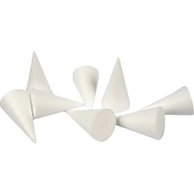 Produktbild von Creativ Company Kegel, H: 11 cm, T 5,5 cm, weiß, 50 Stück 1 Box