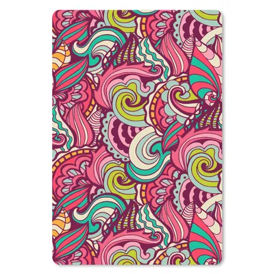 Produktbild von MuchoWow® Mauspad Mousepad Blumen - Blätter - Regenbogen - Design 18x27 cm - Mousepads - Maus Mat - Pad - Mausunterlage
