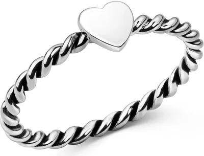 Produktbild von MATERIA by Matthias Wagner Ring gedreht mit Herz aus 925 Sterling Silber in Schmucketui SR-26