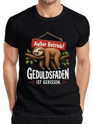 Productafbeelding van Buiten gebruik. Geduld op is. Statement-shirt. Sarcasme. Heren T-shirt, zwart, XXL