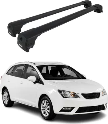 Image de Barres De Toit pour Seat Ibiza Break 2009-2017 Aluminium Noir ABE