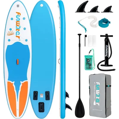 Produktbild von Aufblasbares SUP Board 335x83x15cm Hellblau mit Zubehör