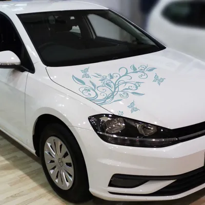 Produktbild von Aufkleber - Blumenranke Autoaufkleber + 3 Schmetterlinge 77cm x 50cm pastelltürkis - Tuning Carystyling Heckscheibe Auto