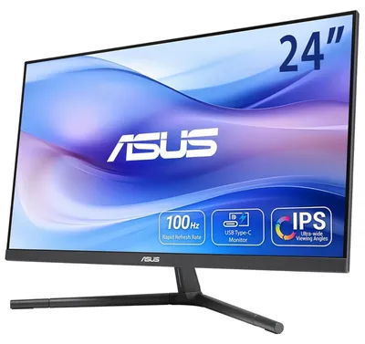 Produktbild von ASUS VU249CFE-B, 60,5 cm (23.8"), 1920 x 1080 Pixel, Full HD, LED, 1 ms, Schwarz
