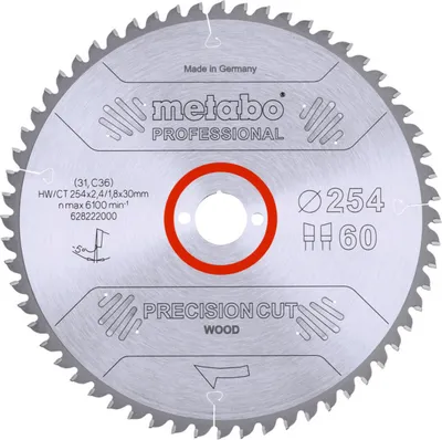 Produktbild von Metabo Sägeblatt precision cut wood - professional WZ 5° neg