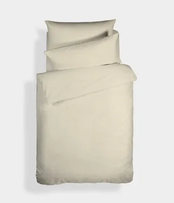Produktbild von Bettwäsche-Set in Einbifarbenem Cremefarben, 105 cm, 100% Percale-Baumwolle