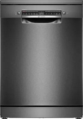 Obrázok produktu pre Bosch Serie 4 SMS4EMC06E, Voľne stojaci, Úplná veľkosť (60 cm), Čierna, Šedá, Tlačidlá, 1,75 m
