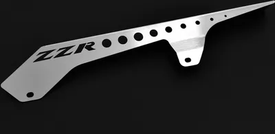 Obrázek produktu pro Ochranný kryt řetězu kompatibilní s Kawasaki ZZR 1400 BJ 2006-18 Logo silver