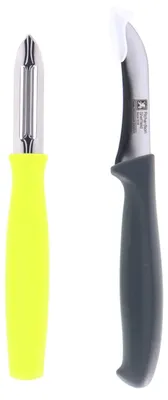 Imagen del producto de Juego de cuchillos de cocina Richardson Sheffield, que incluye un pelador y un cuchillo para verduras, fabricado en acero inoxidable