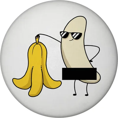 Produktbild von Nackte Banane Magnet rund
