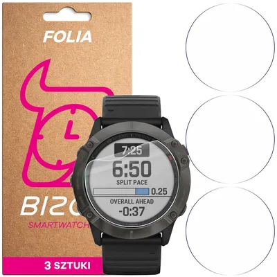 Produktbild von 3x Schutzfolie für den Bildschirm für Garmin Fenix 6X / 6X Pro 51 mm, Bizon Watch HydroFlex