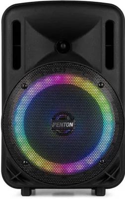 Zdjęcie produktu dla Przenośny głośnik karaoke o mocy 300W - z akumulatorem, 8-calowym głośnikiem niskotonowym - czarny - głośnik imprezowy - Bluetooth, USB, AUX