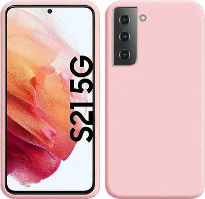 Image de Etui pour Samsung Galaxy S21 5G, étui de protection en silicone souple en caoutchouc liquide Rose