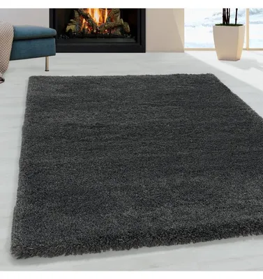 Produktbild von TapisTrend Zotteliger Teppich Grau 60x110 cm Flauschiger Wohnzimmerteppich, angenehm weicher Schlafzimmerteppich