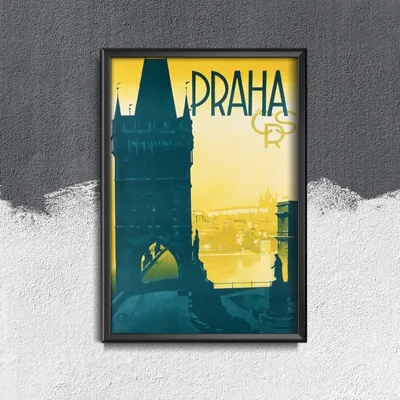 Produktbild von Poster - Canvas - Leinwand - 21 cm x 29,7 cm - Fotoposter - Leinwandkunst - Prag Tschechische