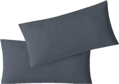 Produktbild von Kissenbezug Hülle Doppelpack mit Reißverschluss 40 x 60 cm Jersey Anthrazit